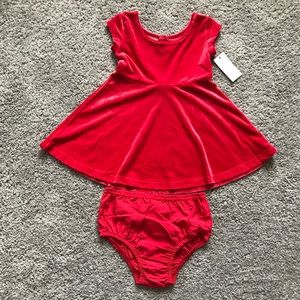 NWT red baby girl dress